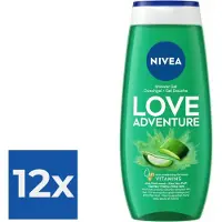 Nivea Love Adventure Douchgel 250 ml - Voordeelverpakking 12 stuks