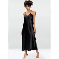 DKaren Iga hoogwardige satijn slipdress zwart L