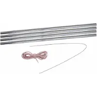 Eurotrail stokkenset Alu 12,7 mm 650 700 cm aluminium zilver
