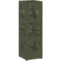 vidaXL Regen Paraplu Stand Olijfgroen 15,5 x 15,5 x 49 cm Staal