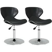 vidaXL Eetkamerstoelen 2 st kunstleer zwart