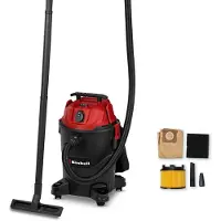 Einhell Stof- en natzuiger – TC-VC 2555 A – Kunststof reservoir van 25 liter – 850 watt – Aangesloten stroomonderbreker