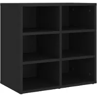 vidaXL Schoenenkast 52,5x30x50 cm zwart