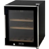 HCB - Professionele luxe Wijnkoelkast voor 12 flessen - Wijnklimaatkast met houten lades - Vrijstaand wijn koelkast - Klimaatkast - Wijnkast - Wijnfrigo koeler - 22.3 kg - Frigo - 6808