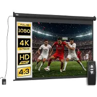 HOMCOM Projectiescherm Kunststof, Metaal 203L x 152H cm Zwart