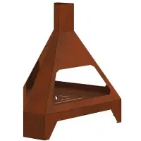 vidaXL Vuurkom Roestkleurig 50 x 43 x 52 cm weervast staal