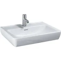 Laufen Pro - Wastafel, 60x48 cm, met kraangat, wit H8189520001041