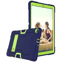 Ntech Hoes Geschikt voor Samsung Galaxy Tab A 10.1 Hoes (2019) Armor Kickstand Case - Blauw / Groen