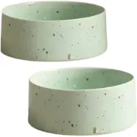 Egg back home Stijlvolle voer- en waterkommen voor honden – 16,5 cm | set van 2 | groen | Waterbak Hond | Voederbak Honden