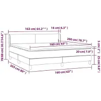vidaXL Boxspring met matras kunstleer wit 160x200 cm