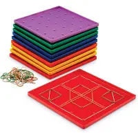 Learning Resources educatief speelgoed 5 x 5 pin geoboards set van 10. - 3+