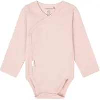Noppies baby overslagromper Narellan lichtroze Meisjes Stretchkatoen V-hals - maat 50