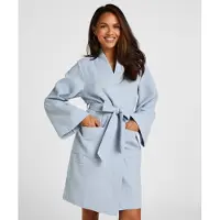 Hunkemoller Badjas met wafeltextuur Blauw Dames | Maat: XL/XXL