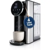 Sommertal HW400 heetwaterdispenser Businessline, XXL-versie met afneembare 4L-tank, instant heet water 45-100°C, touchdisplay, babyvoeding, waterdispenser met compact ontwerp