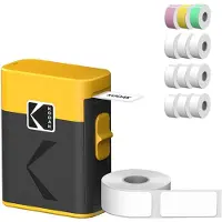 Kodak Memo Label ERA M50 – Draadloze labelprinter, Bluetooth, iOS/Android, inktloze thermische technologie, labels van 1,2 tot 2 inch, draagbaar - Geel
