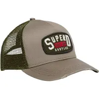 Superdry Pet taupe / olijfgroen / rood / wit