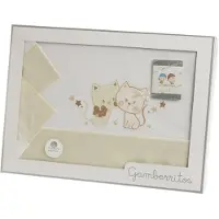 Gamberritos lakenset ledikant Katjes katoen beige 3 delig