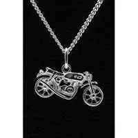 MOOYE ® - Collectie Zilveren Motor ketting hanger - 4