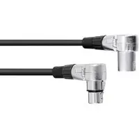 Omnitronic XLR Kabel 3pol 1,5m 90° sw