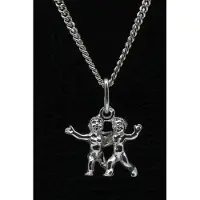 MOOYE ® - Collectie Zilveren Sterrenbeeld Tweelingen ketting hanger - klein