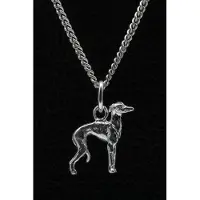 MOOYE ® - Collectie Zilveren Italiaans windhondje ketting hanger - klein