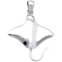 MOOYE ® - Collectie Zilveren Manta kettinghanger