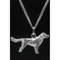MOOYE ® - Collectie Zilveren Kleine munsterlander - heidewachtel ketting hanger - groot