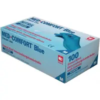 Ampri Wegwerphandschoen | maat M blauw | nitril | EN 374, EN 455 PSA-categorie III | 100 stuks - 01192-M - 01192-M