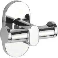 Wenko handdoekhaak duo Puerto Rico 7 x 6,5 cm zink zilver