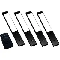 Doeco Rettangolo Emotion Led set van 4 langwerpige spots met dimmer 12V/15W zwart