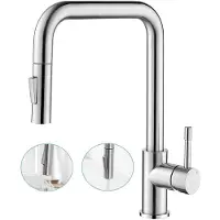 CECIPA MAX Keukenkraan met Flexibele Sproeikop - Hoge Uitloop - met Uitrekbare Uitloop - 360 Graden Draaibaar - Voor 5cm Werkblad - RVS