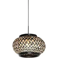 Steinhauer Nox Light 4538ZW – compacte hanglamp met bamboe kap
