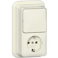Gira Opbouw Schakelaar Stopcontact Combinatie Met Pilootlamp - 417610