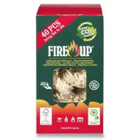 Fire-up Fire Up aanmaakhoutwol biomassa beige 40 stuks