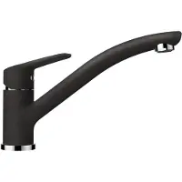 Schock armatuur DAJA in ONYX met verstelbare, vaste uitloop / Éénhendelmengkraan / CRISTALITE PLUS