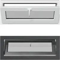 vidaXL Kelderraam RISOR 110 x 40 cm PVC en helder vlakglas