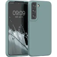 Kwmobile telefoonhoesje geschikt voor Samsung Galaxy S22 - Hoesje met siliconen coating - Smartphone case in Arctische nacht