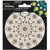 Aladine creatieve stipkunst set Mandala schilderen 10 cm duurzaam MDF.