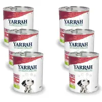 Yarrah 6x Bio Blik Brokjes In Saus - Rund - Hondenvoer - 405g