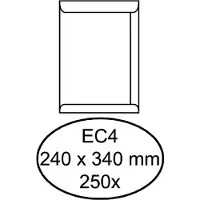 Quantore - Envelop akte EC4 240x340mm wit 250 stuks