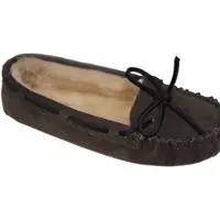 Minnetonka -MOCASSIN-GREY-SUEDE-GEVOERD-36