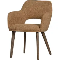 Woood Murat Eetkamerstoelen Houten Bruine Poot - Geel - Set van 2