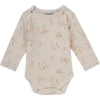 Noppies romper beige Jongens/Meisjes Stretchkatoen Ronde hals All over print - 50