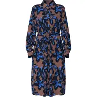 Vila Vidogma ria ls mid calf shirt dres dessin