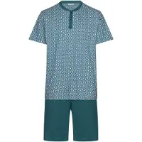 Pastunette Heren shortama katoen grijsblauw | Maat XXXL