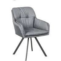 Riess Draaibare designstoel MR. LOUNGER grijs met armleuning - 39352