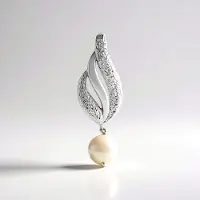 Cavill - Zilveren Hanger Geplatineerd - 925 Sterling Zilver - Witte Zoetwaterkweekparel 7mm - Elegante Ronde Parel - Moderne Dames Sieraden