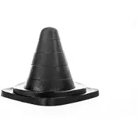 All Black - Traffic Cone Buttplug - 19 x 15 cm - Zwart