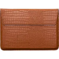 Mobigear Laptophoes geschikt voor Laptop | Envelope Croco Sleeve (max 19 cm x 30 cm) Laptop hoes - Bruin