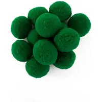 Partyxplosion Pom Pom 4 cm groen 12 stuks